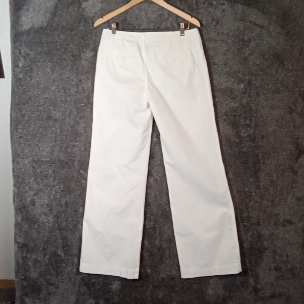Norma Kamali Eggshell Color Mid Rise Wide Leg Office Womens Size 4 Pants - Picture 6 of 10